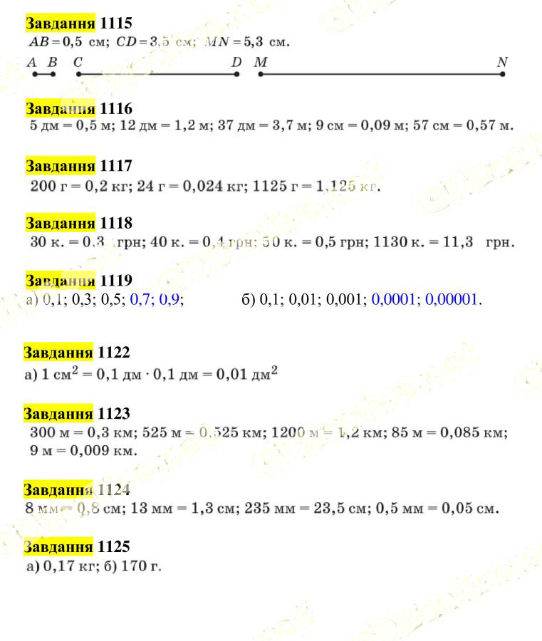 Вправа 1115-1125