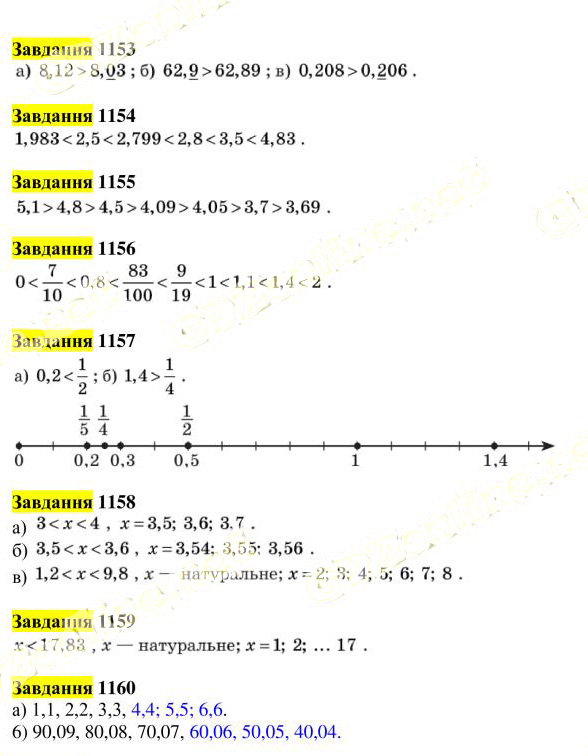 Вправа 1153-1160